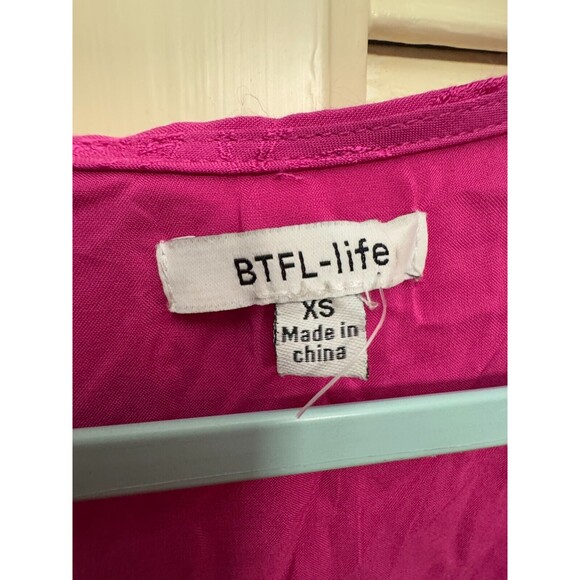 BTFL-LIFE Candra Floral Jacquard Kimono Sleeve Dress Pink Size XS - Picture 3 of 6